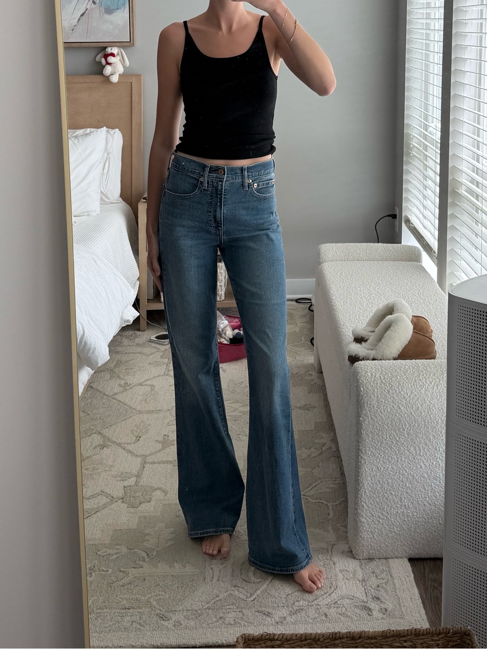 High-Rise Wide-Leg Jeans in Blue